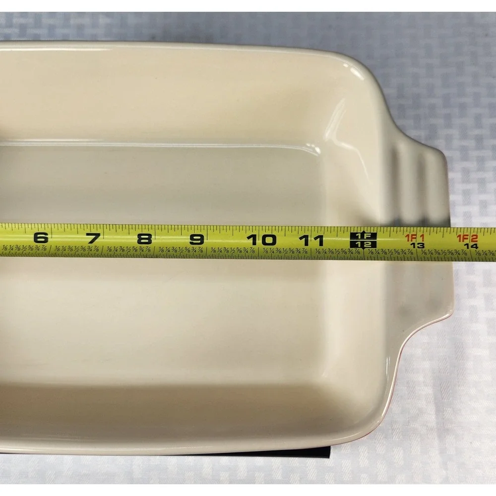 Colorz Fire Red Ambre Casserole Baking Dish Serving Graduated Color Stoneware
